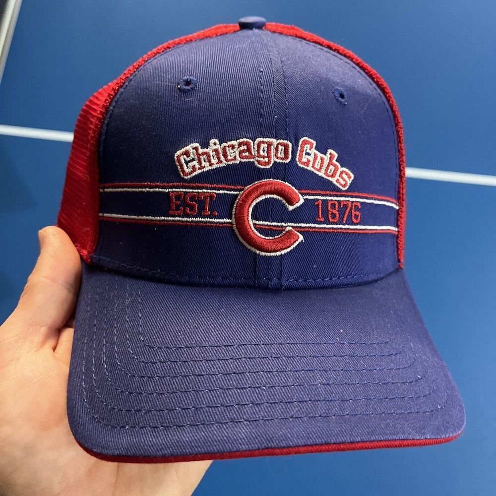 Chicago Cubs Hat New Era Snapback One‎ Size Blue Red Baseball Cap Mesh